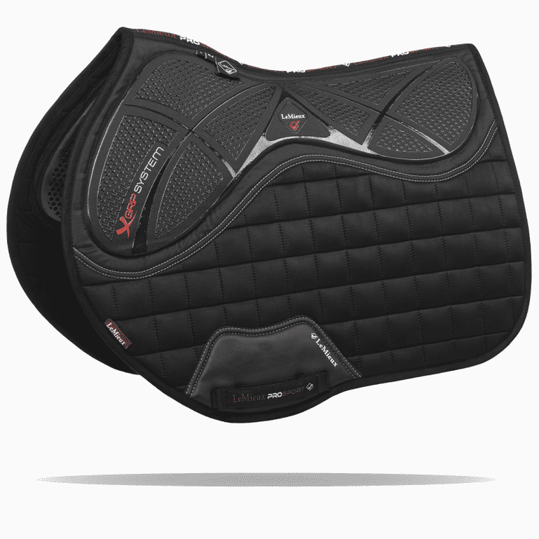 X-Grip Twin Sided Eurojump Square White Saddle Pads